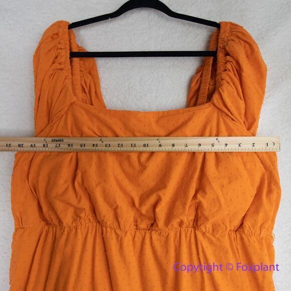 Eloquii swiss dots 100% cotton bubble sleeve dress, plus size 20 - Picture 10 of 16